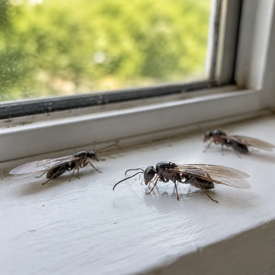 Winged ants indoors