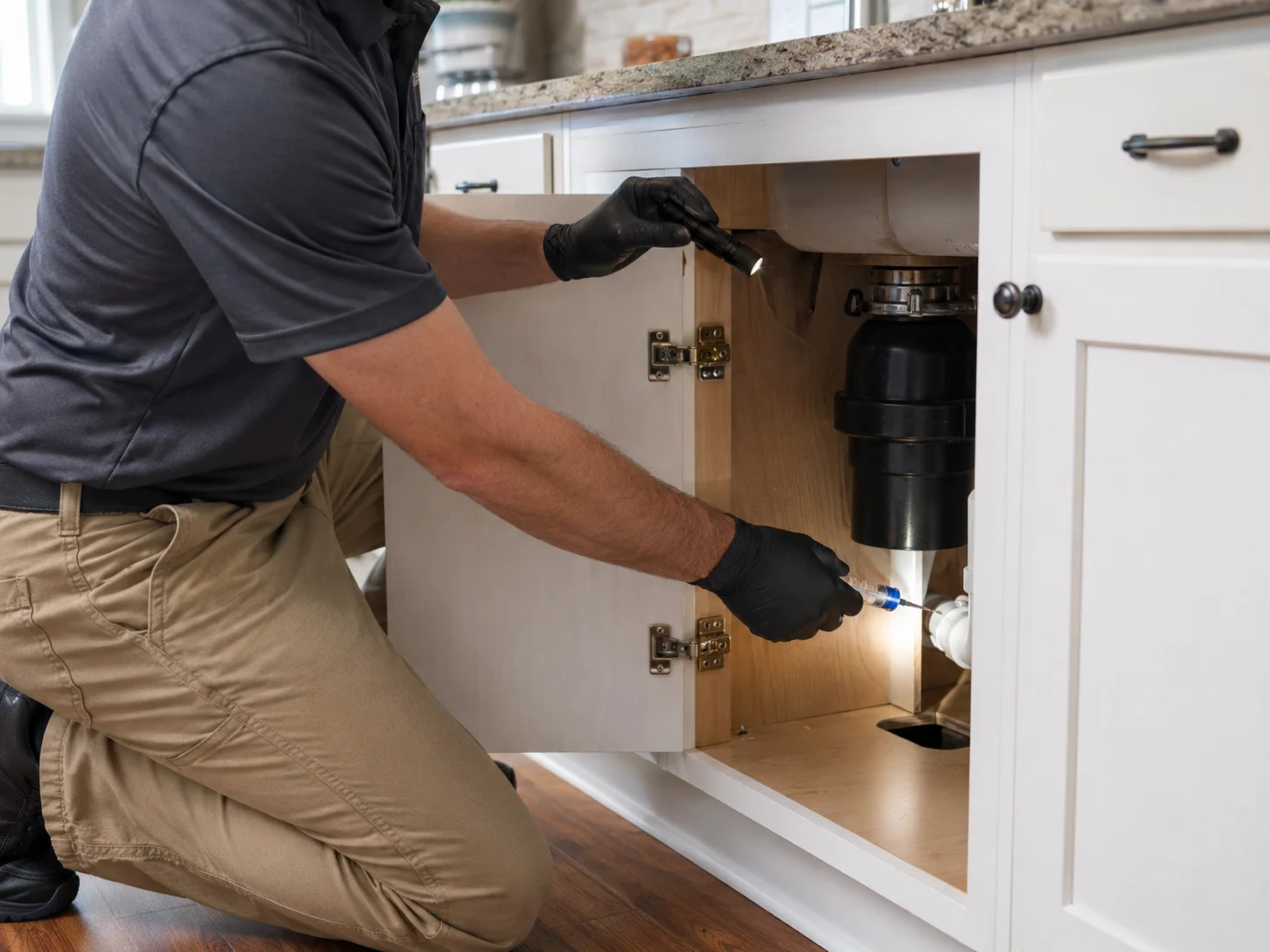 Proterm inspector at the crawlspace access